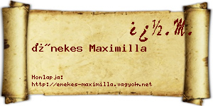 Énekes Maximilla névjegykártya